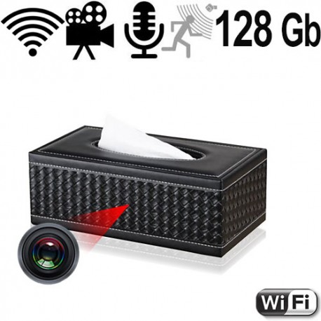 Wifi SpyCam in Taschentuchbox-Kosmetiktücherbox, 128 GB - Videoüberwachung - Bild 1