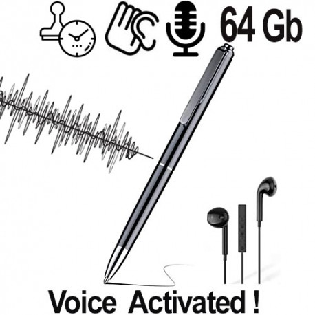 Kugelschreiber SPY-Recorder, VAS, 64GB - Abhör-Recorder - Bild 1